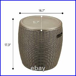 Cool Bar Outdoor Patio Tableallweather Cool Wicker Bar Table With Ice Bucket For
