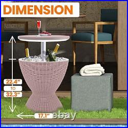 Cool Bar Table Beer Wine Cooler Patio Furniture Hot Tub Side Table Grey