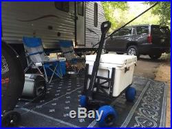 Cooler Cart Yeti Coleman Pelican Carrier Wagon on Wheels Tailgate Easy On the Go
