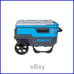 Cooler On Wheels Patio For Work Igloo With Insulated Lid Beach Jobsite Ice Chest
