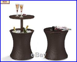 Cooler Outdoor Keter Rattan Bar Cocktail Table Patio Fade Party Modern Quality