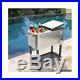 Cooler Patio Outdoor Deck Party Ice Chest Rolling Beverage Stainless Steel Pool