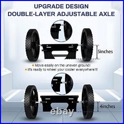 Cooler Wheels Kit, Universal Cooler Cart Kit for Heavy-Duty Coolers, Including