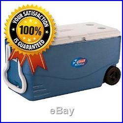 Coolers With Wheels Portable Ice Chest Picnic Backyard Party Coleman 100 Qt NEW
