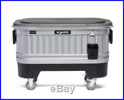 Coolers on Wheels Patio Cooler Ice Chest Bar Igloo LED Light Party Portable New