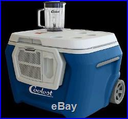 Coolest COOLER, Ice-Crushing Blender USB Charger PORTABLE FREEZER, Blue Moon