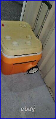 Coolest Cooler Classic Orange Cooler with plate. Battery and charger. No charge