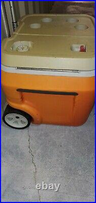 Coolest Cooler Classic Orange Cooler with plate. Battery and charger. No charge