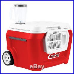 Coolest Cooler RED60 20-Volt 55-Quart All-In-One Rechargeable Ice Chest, Red