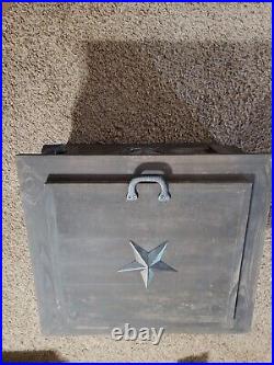 Country Cooler Outdoor Beverage Cooler Wooden 50 Qt Rustic Brown Texas Star NEW