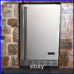 Coyote Stainless Steel Refrigerator, 21-Inch, Left-Hinged