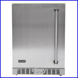 Coyote Stainless Steel Refrigerator, 24-Inch, Left-Hinged