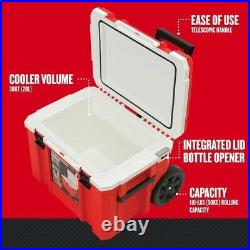 Craftsman Verastack 30 Quart Wheeled Insulated Chest Cooler 48 Can, brand new
