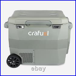 Crafuel 65QT Chest Freezer Wheeled Outdoor Cooler With Temperature Control Quiet