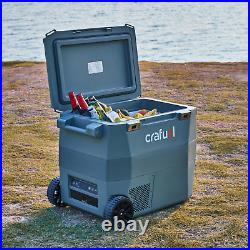 Crafuel 65QT Chest Freezer Wheeled Outdoor Cooler With Temperature Control Quiet