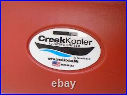 Creekkooler Tow Behind Floating Insulated Cooler Red / White 30 Quart Boat