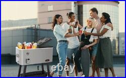 Creole Feast 80 Quart Rolling Cooler Cart Cold Drink Beverage Ice Beer Party