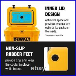 DEWALT 25 Qt Roto Molded Cooler, Heavy Duty Ice Chest for Camping