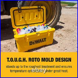 DEWALT 65 Qt Roto Molded Cooler, Heavy Duty Ice Chest for Camping, Sports & Outd