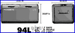 DOMETIC CFX3 95DZ, 95 Liter Dual Zone Portable Refrigerator / Freezer / Cooler