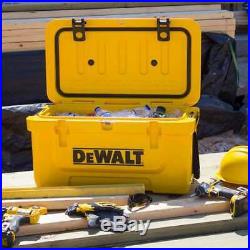DeWalt 45 Quart Roto Molded Insulated Lunch Box Drink Cooler, Yellow (Used)