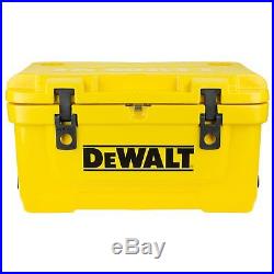 DeWalt 45 Quart Roto Molded Insulated Lunch Box Portable Drink Cooler, Yellow