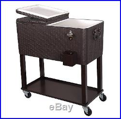 Deck Ice Chest Cooler Outdoor Patio Backyard Party Pool Beverage Drink Cart