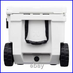 Driftsun 70 Quart Portable Insulated Hardside Ice Chest Cooler, White (Open Box)