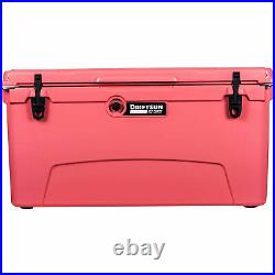 Driftsun Heavy Duty Portable 110 Quart Insulated Hard Ice Chest Cooler, Coral