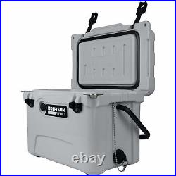 Driftsun Heavy Duty Portable 20 Quart Insulated Hard Ice Chest Cooler, Grey