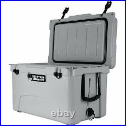 Driftsun Heavy Duty Portable 45 Quart Insulated Hardside Ice Chest Cooler, Grey
