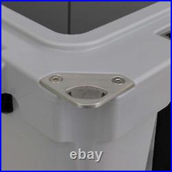 Driftsun Heavy Duty Portable 45 Quart Insulated Hardside Ice Chest Cooler, Grey