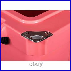 Driftsun Portable 110 Quart Insulated Hard Ice Chest Cooler, Coral (For Parts)