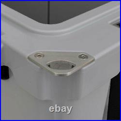 Driftsun Portable 45 Quart Insulated Hardside Ice Chest Cooler, Grey (Open Box)