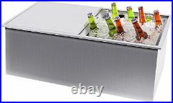 Drop In Ice Chest 36x18x14 In w Sliding Cover Drop In Cooler for Outdoor Kitchen