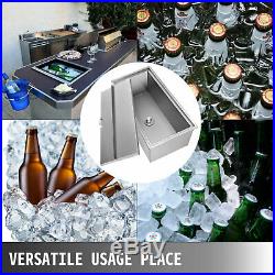 Drop In Ice Chest Bin 36X18 Wine Chiller Cooler Stainless Steel Handle Patio