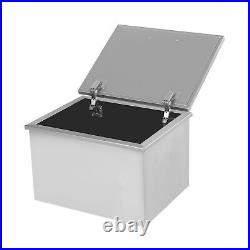 Drop In Ice Chest Bin 3 Sizes Thick Lid Beer Beverage Camping withWater Pipe SS304