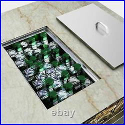 Drop In Ice Chest Bin Beer Wine Drinks Chiller Stainless Steel With Drain Valve