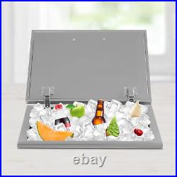 Drop In Ice Chest Ice Bin 50.540.533cm Wine Chiller Cooler f/ Kitchen with Cover