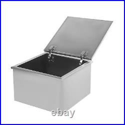 Drop in Ice Chest Beer Ice Bin Chiller Cooler Stainless Steel with Hinged Cover
