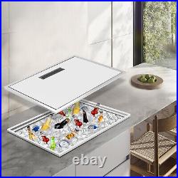 Drop-in Ice Chest Insulated Kitchen Drop in Cooler 304 Stainless Steel With Cover
