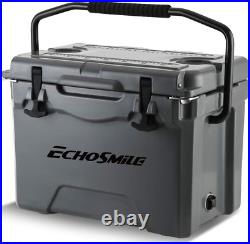 EchoSmile 25/30/35/40/75 Quart Rotomolded Cooler, 5 Days Protale Ice Cooler, Ice