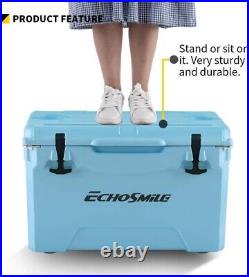 EchoSmile 35 Quart Rotomolded Cooler 5 Days Protale Ice Chest Suit BBQ Camping