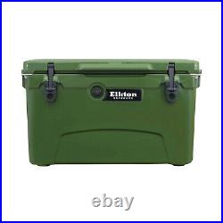 Elkton Outdoors Heavy Duty Portable 45 Quart Roto Molded Insulated Cooler, Green