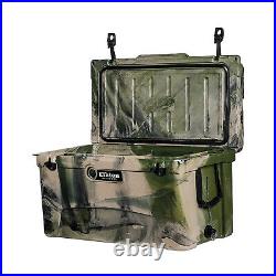 Elkton Outdoors Heavy Duty Portable 75 Quart Roto Molded Insulated Cooler, Camo