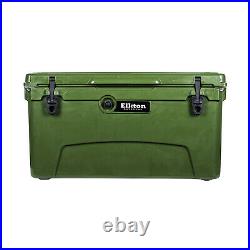 Elkton Outdoors Heavy Duty Portable 75 Quart Roto Molded Insulated Cooler, Green