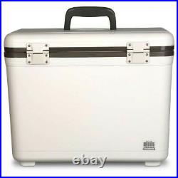 Engel 19 Quart Fishing Dry Box Ice Cooler with Shoulder Strap, White (4 Pack)
