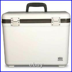 Engel 19 Quart Fishing Live Bait Dry Box Ice Cooler with Strap, White (2 Pack)