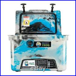 Frosted Frog Blue & Gray Camo 20 Quart Ice Chest Heavy Duty Insulated Cooler