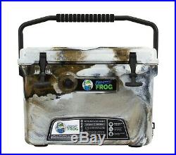Frosted Frog Desert Camo 20 Quart Ice Chest Heavy Duty Molded Insulated Cooler